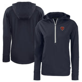Chicago Bears Cutter & Buck Women's Throwback Daybreak Eco Recycled Half-Zip Hoodie - Navy - NFL