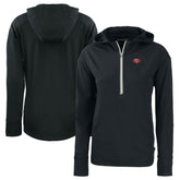 San Francisco 49ers Cutter & Buck Women's Throwback Daybreak Eco Recycled Half-Zip Hoodie - Black - NFL