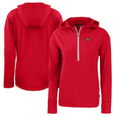 San Francisco 49ers Cutter & Buck Women's Throwback Daybreak Eco Recycled Half-Zip Hoodie - Scarlet - NFL