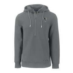 Atlanta Falcons Cutter & Buck Throwback Roam Eco Half-Zip Recycled Pullover Hoodie - Gray - NFL