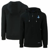 Detroit Lions Cutter & Buck Throwback Roam Eco Half-Zip Recycled Pullover Hoodie - Black - NFL