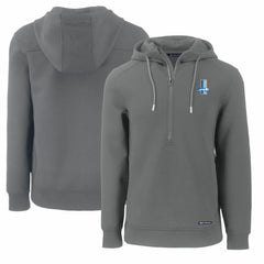 Detroit Lions Cutter & Buck Throwback Roam Eco Half-Zip Recycled Pullover Hoodie - Gray - NFL