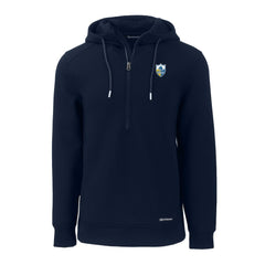Los Angeles Chargers Cutter & Buck Throwback Roam Eco Half-Zip Recycled Pullover Hoodie - Navy - NFL