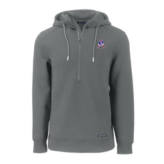 New England Patriots Cutter & Buck Throwback Roam Eco Half-Zip Recycled Pullover Hoodie - Gray - NFL
