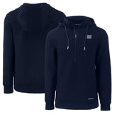 New York Giants Cutter & Buck Throwback Roam Eco Half-Zip Recycled Pullover Hoodie - Navy - NFL