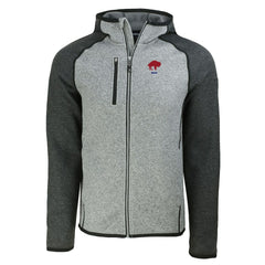 Buffalo Bills Cutter & Buck Throwback Mainsail Sweater-Knit Full-Zip Hoodie - Heather Gray/Heather Charcoal - NFL