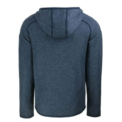 Chicago Bears Cutter & Buck Throwback Mainsail Sweater-Knit Full-Zip Hoodie - Heather Navy - NFL