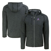 New England Patriots Cutter & Buck Throwback Mainsail Sweater-Knit Full-Zip Hoodie - Heather Charcoal - NFL