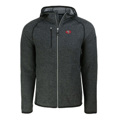 San Francisco 49ers Cutter & Buck Throwback Mainsail Sweater-Knit Full-Zip Hoodie - Heather Charcoal - NFL