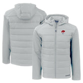 Buffalo Bills Cutter & Buck Throwback Evoke Hybrid Eco Softshell Recycled Full-Zip Hoodie Jacket - Gray - NFL
