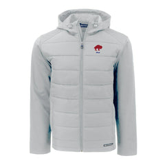 Buffalo Bills Cutter & Buck Throwback Evoke Hybrid Eco Softshell Recycled Full-Zip Hoodie Jacket - Gray - NFL