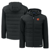 Cincinnati Bengals Cutter & Buck Throwback Evoke Hybrid Eco Softshell Recycled Full-Zip Hoodie Jacket - Black - NFL