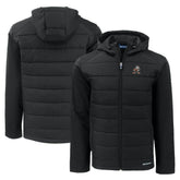 Cleveland Browns Cutter & Buck Throwback Evoke Hybrid Eco Softshell Recycled Full-Zip Hoodie Jacket - Black - NFL