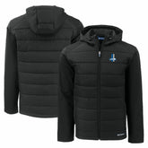 Detroit Lions Cutter & Buck Throwback Evoke Hybrid Eco Softshell Recycled Full-Zip Hoodie Jacket - Black - NFL