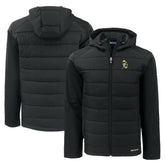 Green Bay Packers Cutter & Buck Throwback Evoke Hybrid Eco Softshell Recycled Full-Zip Hoodie Jacket - Black - NFL