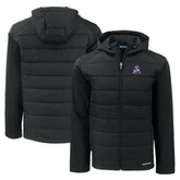 New England Patriots Cutter & Buck Throwback Evoke Hybrid Eco Softshell Recycled Full-Zip Hoodie Jacket - Black - NFL