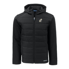 New Orleans Saints Cutter & Buck Throwback Evoke Hybrid Eco Softshell Recycled Full-Zip Hoodie Jacket - Black - NFL