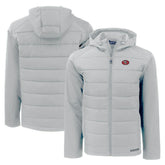 San Francisco 49ers Cutter & Buck Throwback Evoke Hybrid Eco Softshell Recycled Full-Zip Hoodie Jacket - Gray - NFL