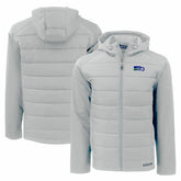 Seattle Seahawks Cutter & Buck Throwback Evoke Hybrid Eco Softshell Recycled Full-Zip Hoodie Jacket - Gray - NFL