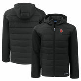 Tampa Bay Buccaneers Cutter & Buck Throwback Evoke Hybrid Eco Softshell Recycled Full-Zip Hoodie Jacket - Black - NFL
