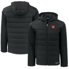 Cincinnati Bengals Cutter & Buck Throwback Big & Tall Evoke Hybrid Eco Softshell Recycled Full-Zip Jacket - Black - NFL