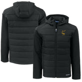 Pittsburgh Steelers Cutter & Buck Throwback Big & Tall Evoke Hybrid Eco Softshell Recycled Full-Zip Hoodie - Black - NFL