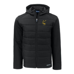 Pittsburgh Steelers Cutter & Buck Throwback Big & Tall Evoke Hybrid Eco Softshell Recycled Full-Zip Hoodie - Black - NFL
