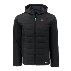 San Francisco 49ers Cutter & Buck Throwback Big & Tall Evoke Hybrid Eco Softshell Recycled Full-Zip Hoodie - Black - NFL