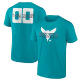 Charlotte Hornets Stellar Personalized Name & Number T-Shirt Teal