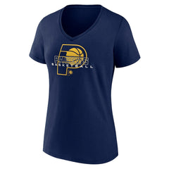 Indiana Pacers Women's Stellar Personalized Name & Number V-Neck T-Shirt Navy