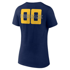 Indiana Pacers Women's Stellar Personalized Name & Number V-Neck T-Shirt Navy