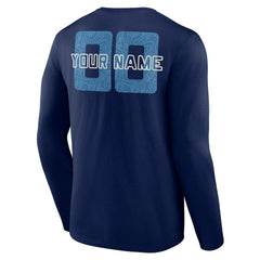 Minnesota Timberwolves Stellar Personalized Name & Number Long Sleeve T-Shirt Navy