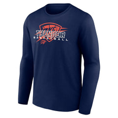 Oklahoma City Thunder Stellar Personalized Name & Number Long Sleeve T-Shirt Navy
