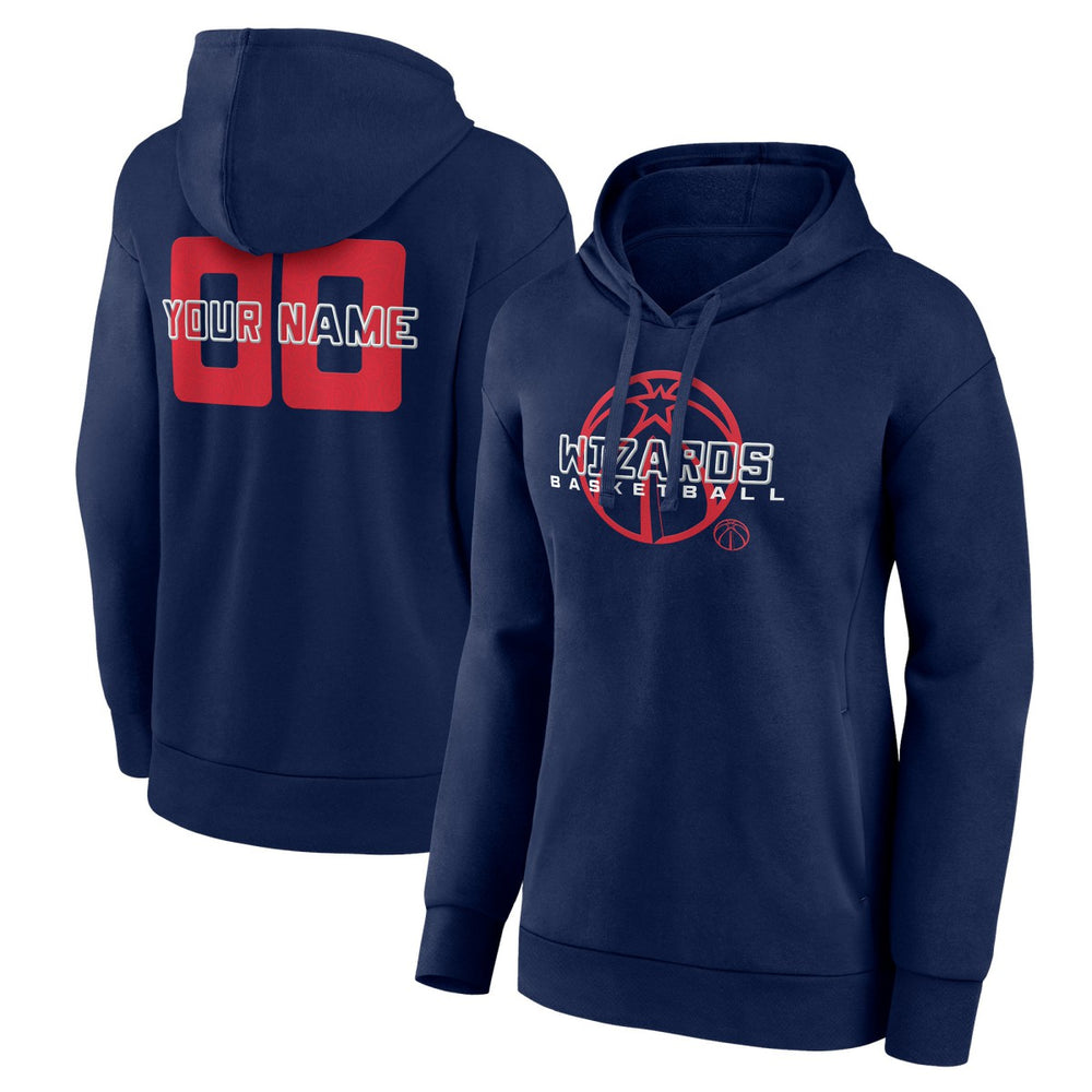Washington Wizards Women's Stellar Personalized Name & Number Pullover Hoodie Navy