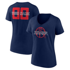 Washington Wizards Women's Stellar Personalized Name & Number V-Neck T-Shirt Navy
