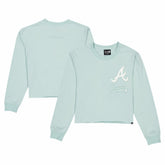 Atlanta Braves New Era Women's Breeze Logo Select Cropped Long Sleeve T-Shirt Sale