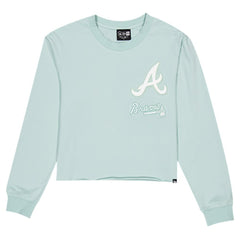Atlanta Braves New Era Women's Breeze Logo Select Cropped Long Sleeve T-Shirt Sale