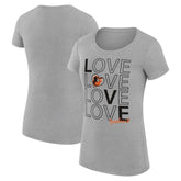 Baltimore Orioles G-III 4Her by Carl Banks Women's Super-Slim Fit Lightweight Love Graphic Team T-Shirt for sale