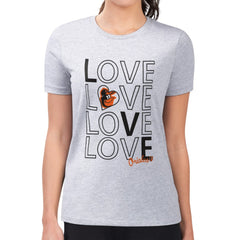Baltimore Orioles G-III 4Her by Carl Banks Women's Super-Slim Fit Lightweight Love Graphic Team T-Shirt for sale