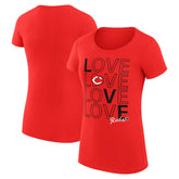 Cincinnati Reds G-III 4Her by Carl Banks Women's Super-Slim Fit Lightweight Love Graphic Team T-Shirt Outlet