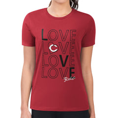 Cincinnati Reds G-III 4Her by Carl Banks Women's Super-Slim Fit Lightweight Love Graphic Team T-Shirt Outlet
