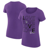 Colorado Rockies G-III 4Her by Carl Banks Women's Super-Slim Fit Lightweight Love Graphic Team T-Shirt for sale