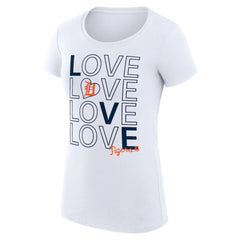 Detroit Tigers G-III 4Her by Carl Banks Women's Super-Slim Fit Lightweight Love Graphic Team T-Shirt Outlet