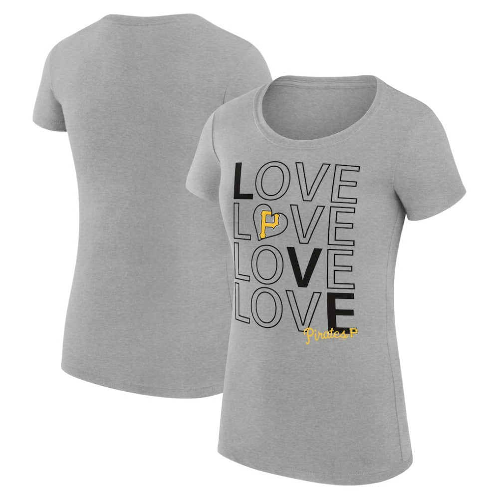 Pittsburgh Pirates G-III 4Her by Carl Banks Women's Super-Slim Fit Lightweight Love Graphic Team T-Shirt Sale