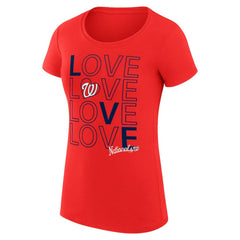 Washington Nationals G-III 4Her by Carl Banks Women's Super-Slim Fit Lightweight Love Graphic Team T-Shirt Online