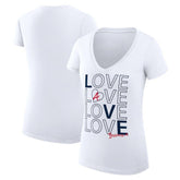 Atlanta Braves G-III 4Her by Carl Banks Women's Super-Slim Fit Lightweight Love Graphic Team V-Neck T-Shirt Online