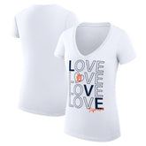 Detroit Tigers G-III 4Her by Carl Banks Women's Super-Slim Fit Lightweight Love Graphic Team V-Neck T-Shirt for sale