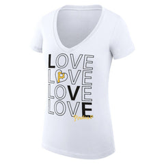 Pittsburgh Pirates G-III 4Her by Carl Banks Women's Super-Slim Fit Lightweight Love Graphic Team V-Neck T-Shirt for sale