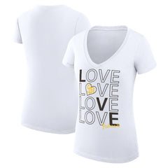 San Diego Padres G-III 4Her by Carl Banks Women's Super-Slim Fit Lightweight Love Graphic Team V-Neck T-Shirt Online