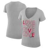 St. Louis Cardinals G-III 4Her by Carl Banks Women's Super-Slim Fit Lightweight Love Graphic Team V-Neck T-Shirt Discount